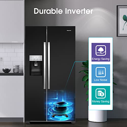 Hisense freistehende Side-by-Side Kühl-Gefrierkombination