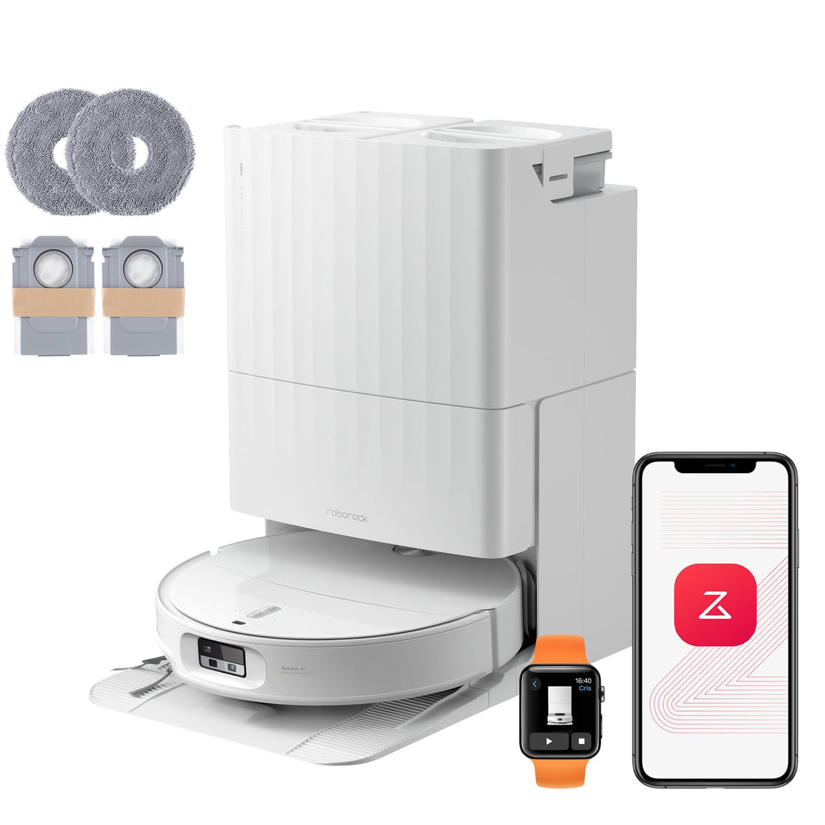 Roborock Qrevo Edge 2 Saugroboter mit Wischfunktion, 25.000 Pa Saugkraft