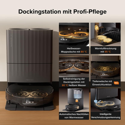 Roborock Qrevo Edge 2 Saugroboter mit Wischfunktion, 25.000 Pa Saugkraft