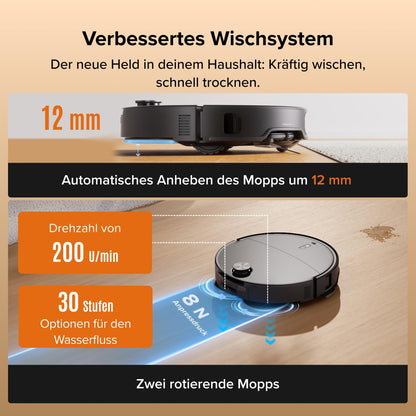 Roborock Qrevo Edge 2 Saugroboter mit Wischfunktion, 25.000 Pa Saugkraft