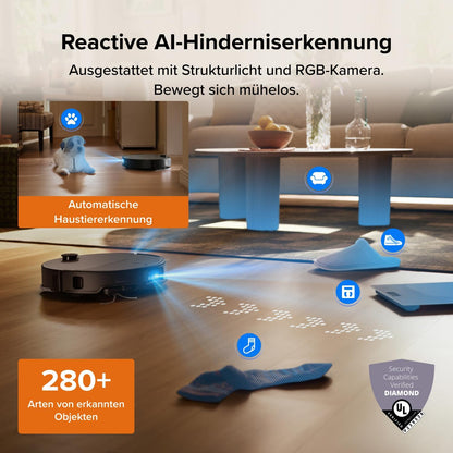 Roborock Qrevo Edge 2 Saugroboter mit Wischfunktion, 25.000 Pa Saugkraft